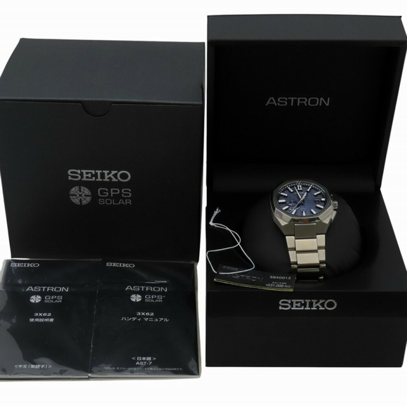 Seiko Astron Nexter SBXD013 / 3X62-0AA0 Radio-Controlled Solar GPS Watch, Tit... - Picture 3 of 9